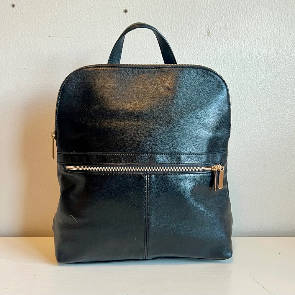Vegan Leather Backpack | Black